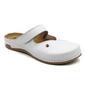 Dámska kožená ortopedická obuv na haluxy s protišmykovou podrážkou biela