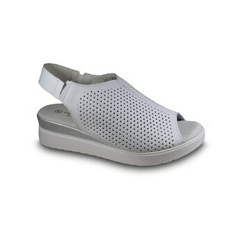 Kožené sandále biele